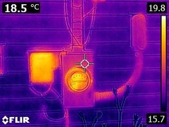 Infrared Image of power meter