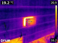 Infrared Image of heat escaping from home